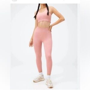 Revolve Spiritual Gangster Love Sculpt 7/8 Ruffle Pink Leggings Size XS-S